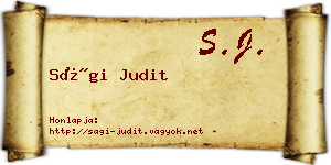 Sági Judit névjegykártya