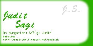 judit sagi business card